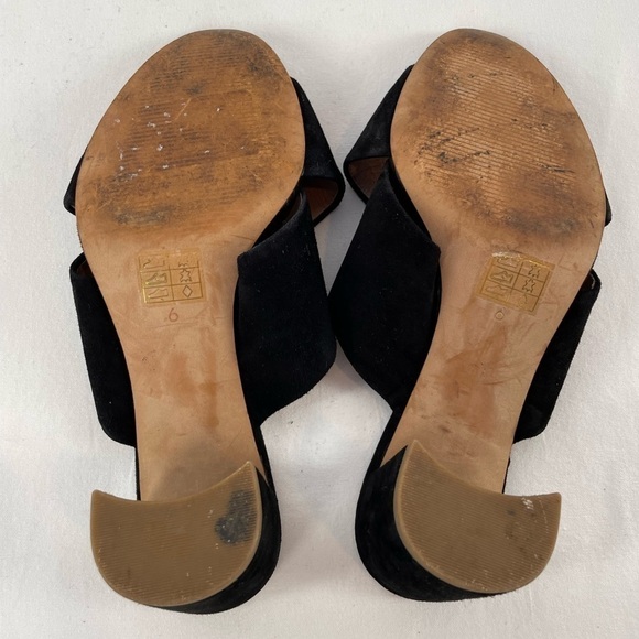 Madewell The Greer Mule Sandal in Black Suede Size 6 - Picture 7 of 8